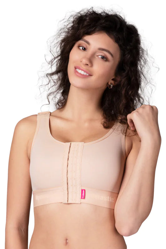 Post-operative augmentation bra beige