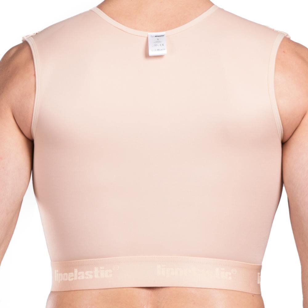 Male Mid Sleeve (3/4) Abdominal Cosmetic Surgery Compression Vest with