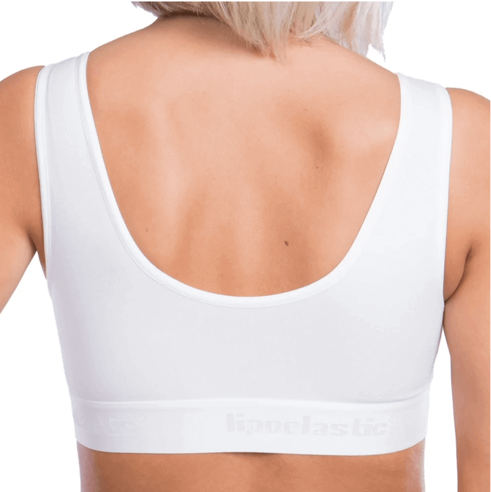Post breast enlargement zip bra