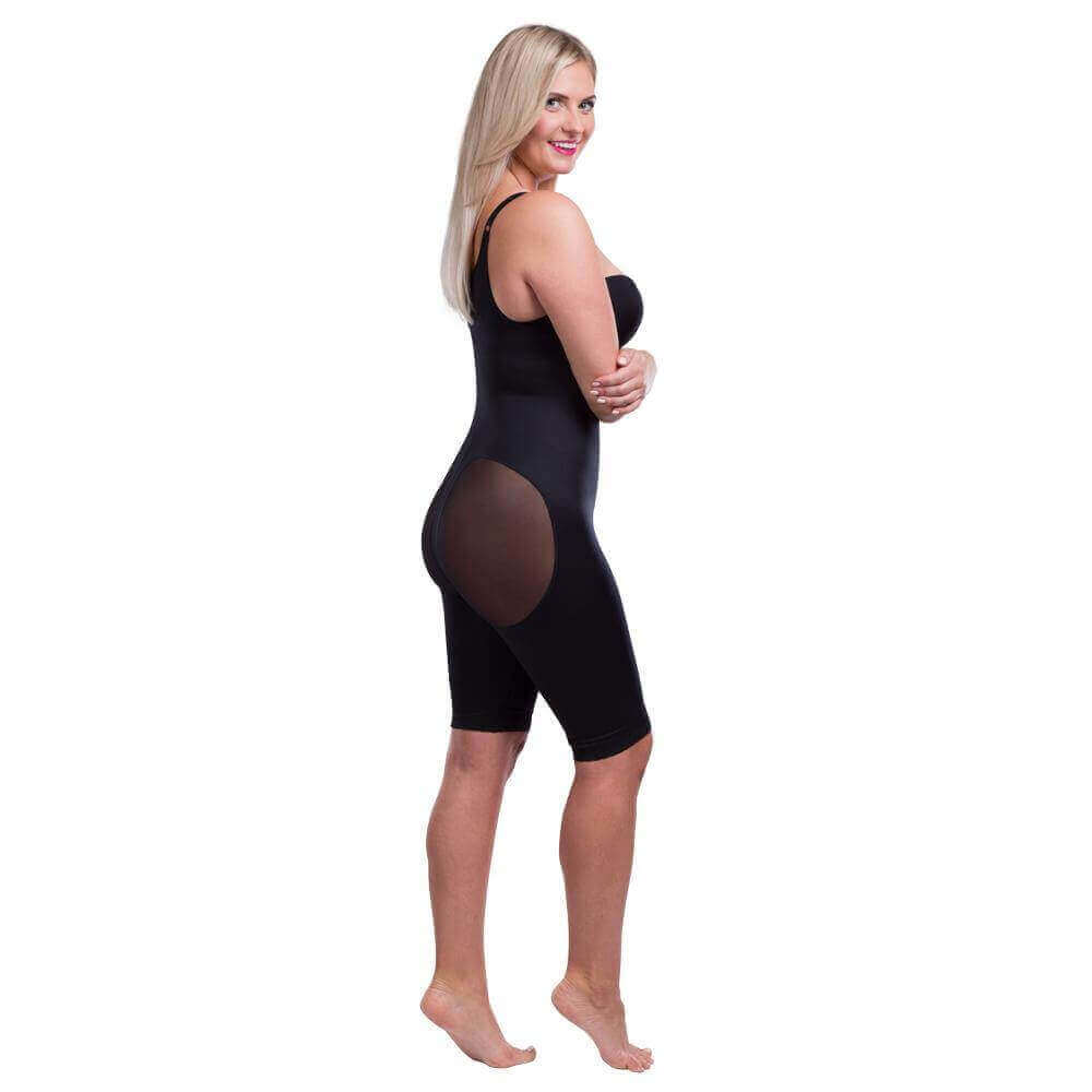 BELOW KNEE POST BBL (PROSTHESIS IN GLUTEUS) COMPRESSION GARMENT WITH LYCRA  BUTTOCKS